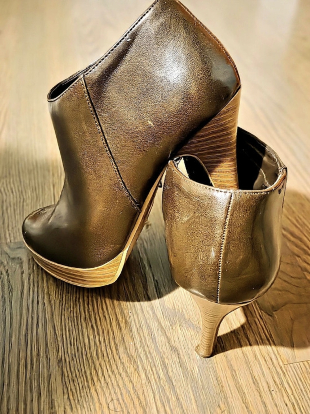 Cupid Brown Platform Heels